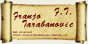Franjo Tarabanović vizit kartica
